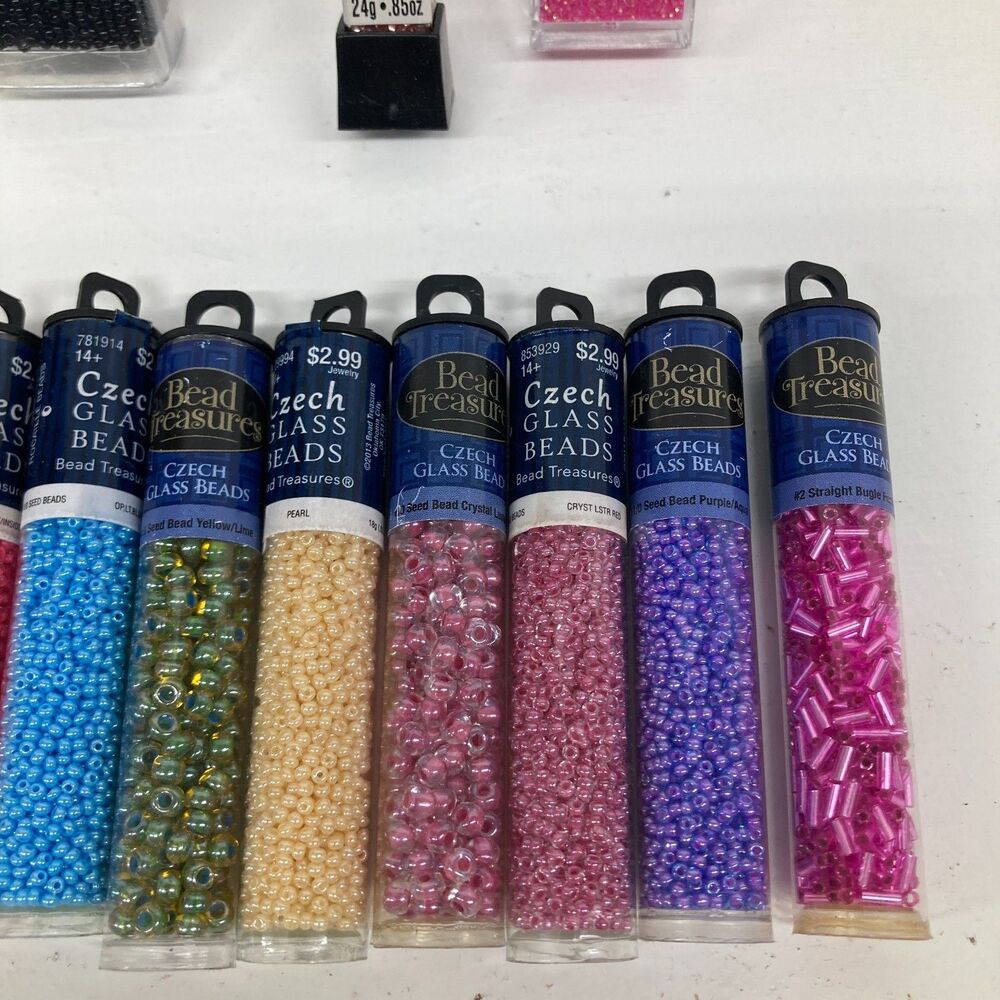 Large Mixed Bead Lot Jewelry Making Supplies Glass Beads - Picture 5 of 6
